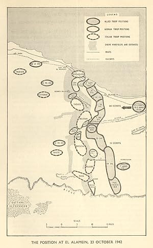 The position at El Alamein, 23 October 1942