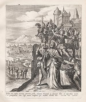 "Judaei ira repleti, eiecerunt Iesum extra civitatem Nazareth." - Christ expelled from the city /...