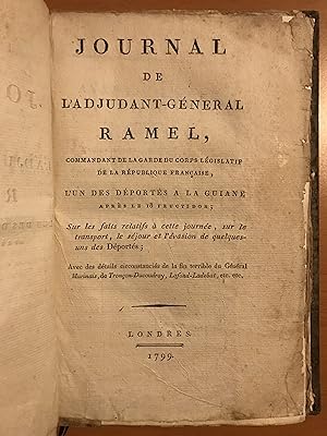 Journal de l'Adjudant Général RAMEL - Commandant de la Garde du corps législatif de la République...