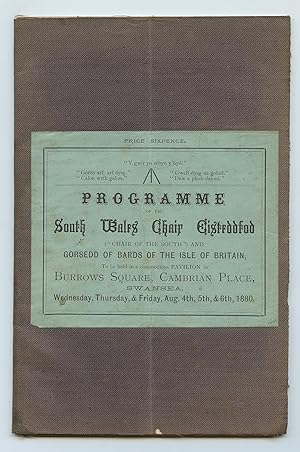 Programme of the South Wales Chair Eisteddfod