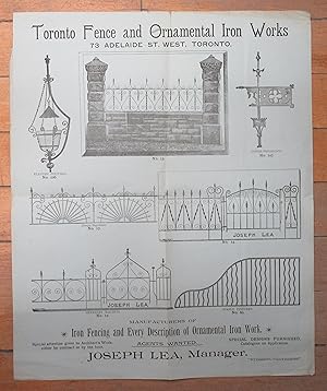 Toronto Fence and Ornamental Iron Works flyer