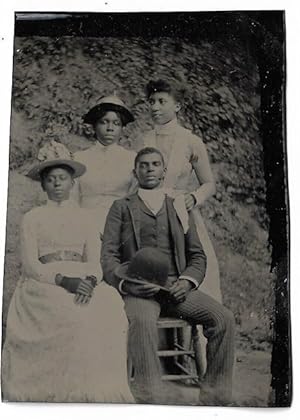 African American Family Portrait 19th Century Tintype Photo