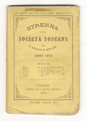 STRENNA della Società Toscana per la diffusione di buoni libri. Anno 1875.