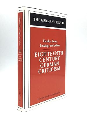 EIGHTEENTH CENTURY GERMAN CRITICISM