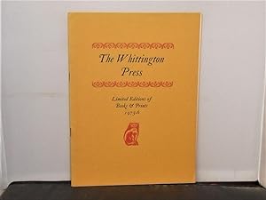 The Whittington Press Limited Editions of Books & Prints 1975-6
