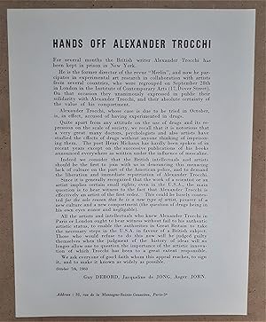 HANDS OFF ALEXANDER TROCCHI