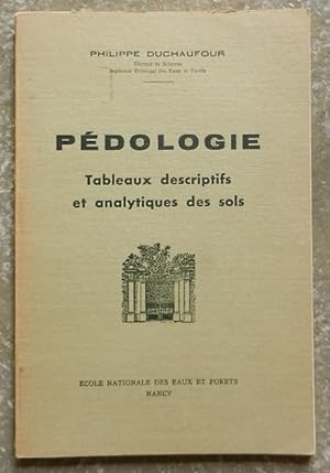 Pédologie. Tableaux descriptifs et analytiques des sols.
