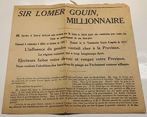 Sir Lomer Gouin, millionnaire