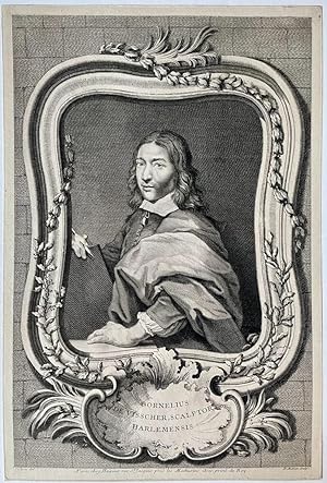 [Antique print, engraving] Portrait of Cornelis Visscher II, published ca. 1720, 1 p.