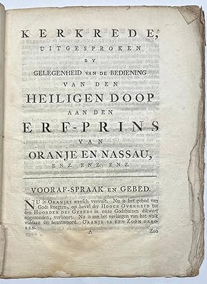 [Printed publication, 1772, sermon The Hague] Kerkrede by gelegenheid van de bediening des Heilig...