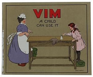 VIM. A Child can use it. Cromolitografia ORIGINALE del 1912 a colori su carta firmata Will Owen, ...