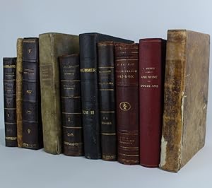 LIBRI ANTICHI RILEGATI 10 volumi con pregiate legature. Decorativi, per arredamento, scenografia,...
