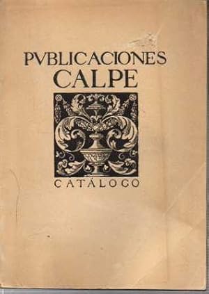 PUBLICACIONES CALPE. CATÁLOGO.