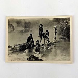 Photograph of Maori Children in Hot Pool, Thermal Region, Rotorua