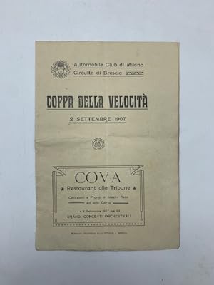 Automobile Club di Milano. Circuito di Brescia. Coppa della velocita', 2 settembre 1907