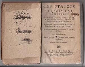 Les statuts du comtat Venaissin, traduits du latin en français par /Vasquin Philieul, Docteur en ...