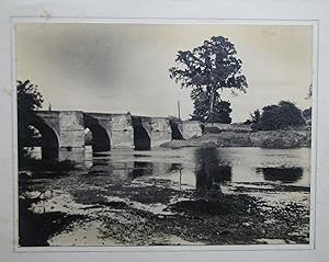 An English Landscape of a River & Stone Bridge (Possibly Derbyshire).