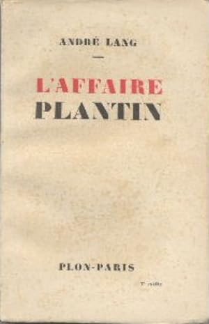 L'affaire Plantin