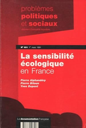 La sensibilité écologique en France