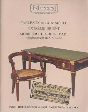 Tableaux du XIXe siécle Extrême Orient Mobilier et objets d'art principalement du XIXe siècle