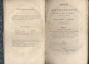Annales de gynécologie (maladies des femmes, accouchements) Janvier à juin 1876 Tome V
