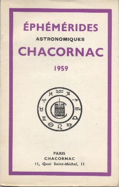 Ephémérides astronomiques Chacornac 1959