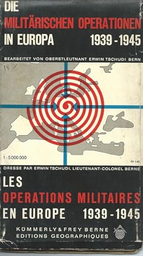 UNE CARTE DÉPLIABLE LES OPERATIONS MILITAIRES EN EUROPE 1939-1945 / DIE MILITARISCHEN OPERATIONEN...