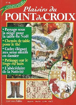 Magazine Plaisirs du point de croix Paysage sous la neige pour une table de Noël n°41