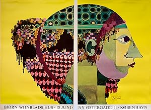 1971 Danish 1001 Nights Poster - Portrait of Scheherazade (Head), 2 Sheet Poster