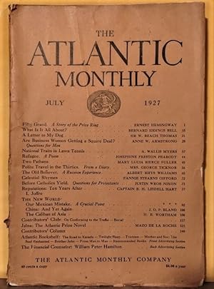 Fifty Grand in The Atlantic Monthly Magazine, July, 1927