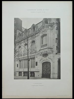 PARIS, 14 BOULEVARD ARAGO -1902- GRANDE PLANCHE ARCHITECTURE, EDMOND BEQUET