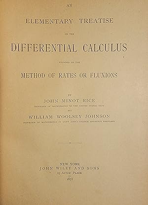 An Elementary Treatise on Differential Calculus Founded on the Method of Rates or Fluxions