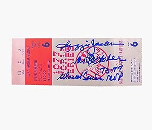 Yankees vs. Dodgers World Series Clincher Game 6 Ticket (1977) Signed and Inscribed by Jackson "M...
