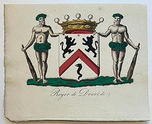 Wapenkaart/Coat of Arms: Coloured coat of arms Royer de Dour (de) family, 1 p.