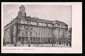 Ansichtskarte Litzmannstadt, Gen. v. Briesenschule