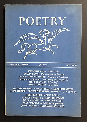 Poetry, Volume 90, Number 4 (July 1957) - includes four poems by Sylvia Plath