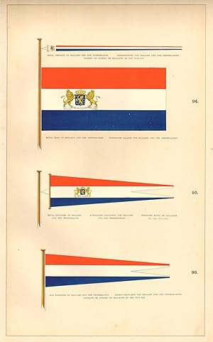 94. Royal Pendant of Holland and The Netherlands, Kriegswimpel Von Holland Und Den Niederlanden, ...