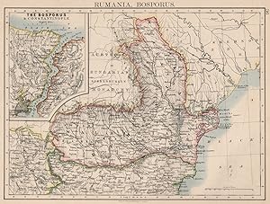 Rumania, Bosporus; Inset map of The Bosporus & Constantinople