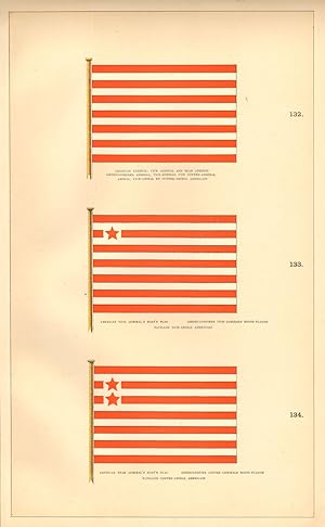 132. American Admiral, Vice Admiral and Rear Admiral, Americanischer Admiral, Vice-Admiral Und Co...