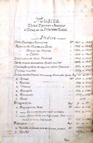 MANUSCRITO. CATÁLOGO DA LIVRARIA DE MANOEL DE CARVALHAES.