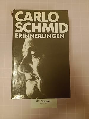 Erinnerungen [SIGNIERT VON CARLO SCHMID!].