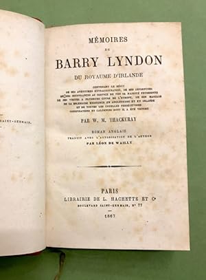 Mémoires de Barry Lyndon du royaume d'Irlande.