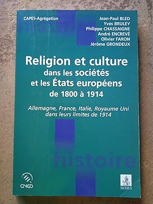 Religion et culture dans les sociétés et les États européens de 1800 1914