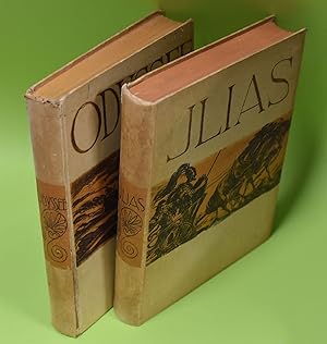 Ilias + Odyssee. Übersetzt von Johann Heinrich Voß. Jeweils mit 24 Originallithographien und Buch...