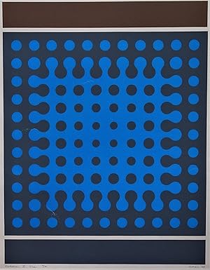 (Original Color Serigraph) Modulations II, Blue