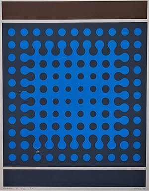 (Original Color Serigraph) Modulations II, Blue