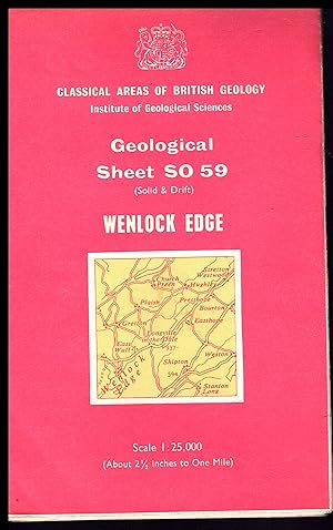 WENLOCK EDGE Geological Sheet SO 59 1969: Scale 1:25.000 (About 2 1/2 " to one mile)