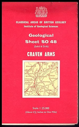 CRAVEN ARMS: Geological Sheet SO 48 1969: Scale 1:25.000 (About 2 1/2 "b to one mile)