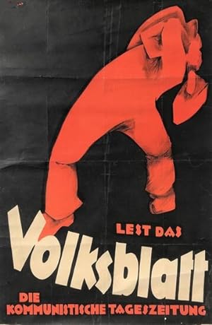 "Lest das Volksblatt die kommunistische Tageszeitung" Vintage Poster