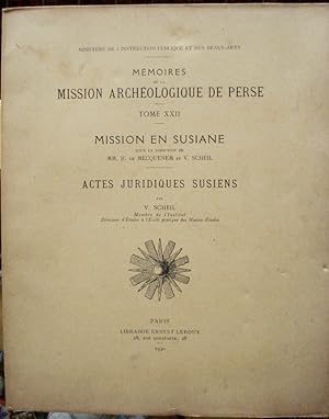 Mission en Susiane. Actes juridiques susiens [1-165].